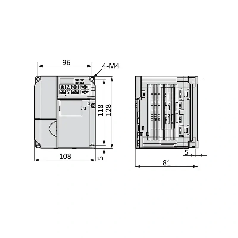 frekvenční měnič 0.2kW, typ CIMR-VC4A0001BAA