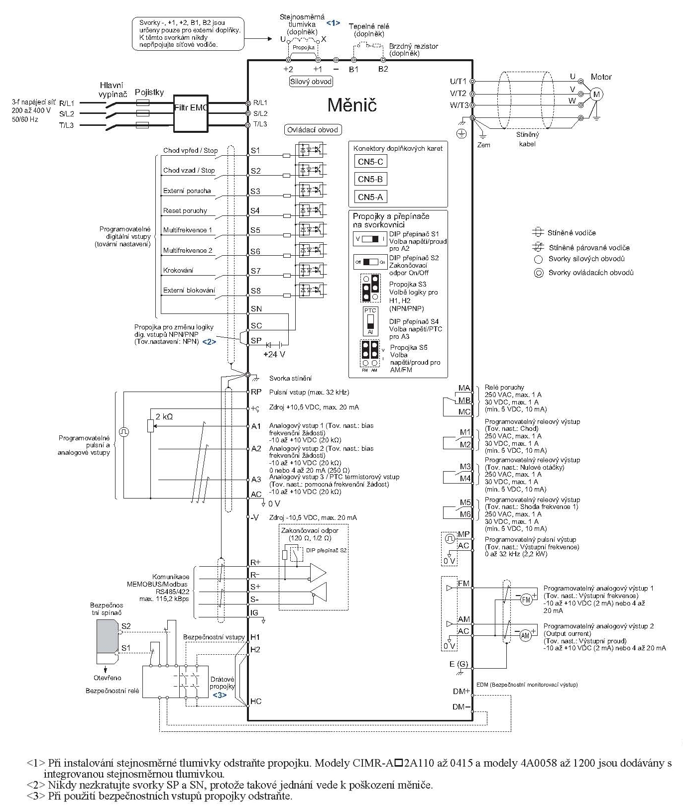 frekvenční měnič 4.0kW, typ CIMR-AC4A0011FAA